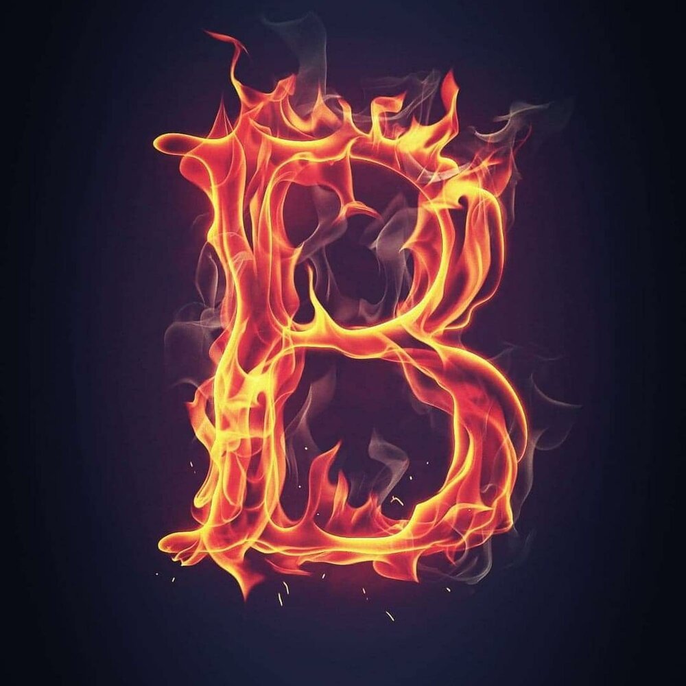 Буквы в огне