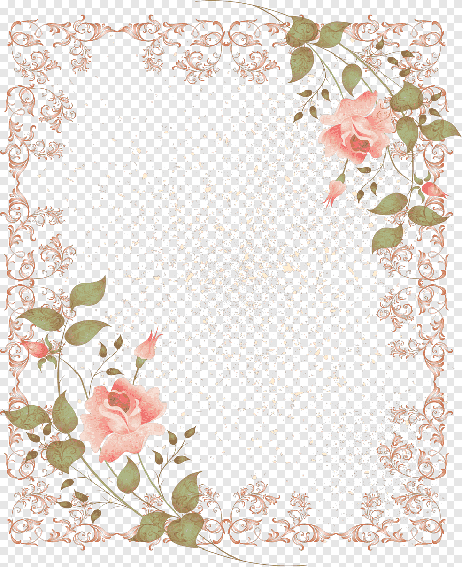 Цветочные рамки для скрапбукинга