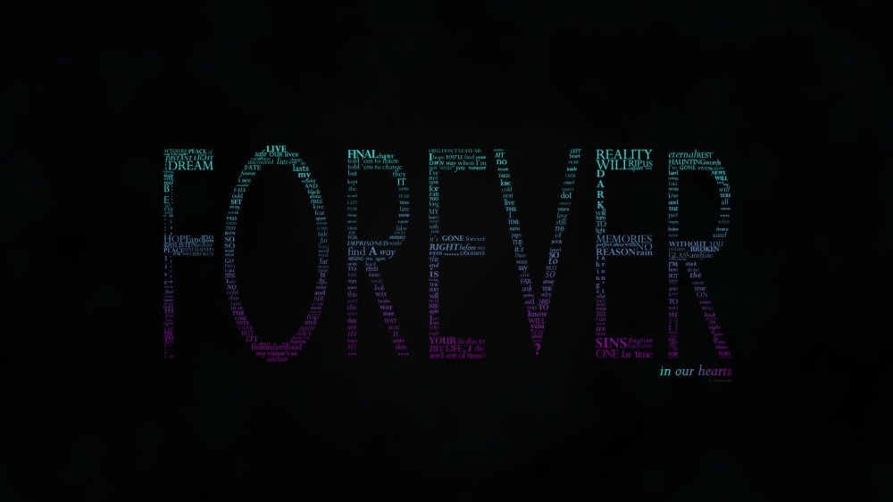 Обои с надписью Forever