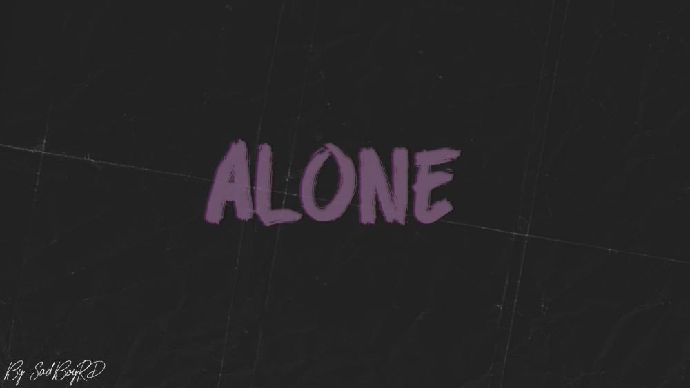 Alone надпись