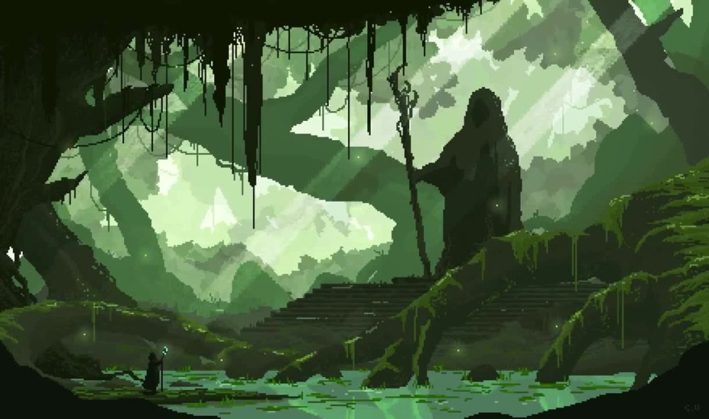 Пиксельный пейзаж