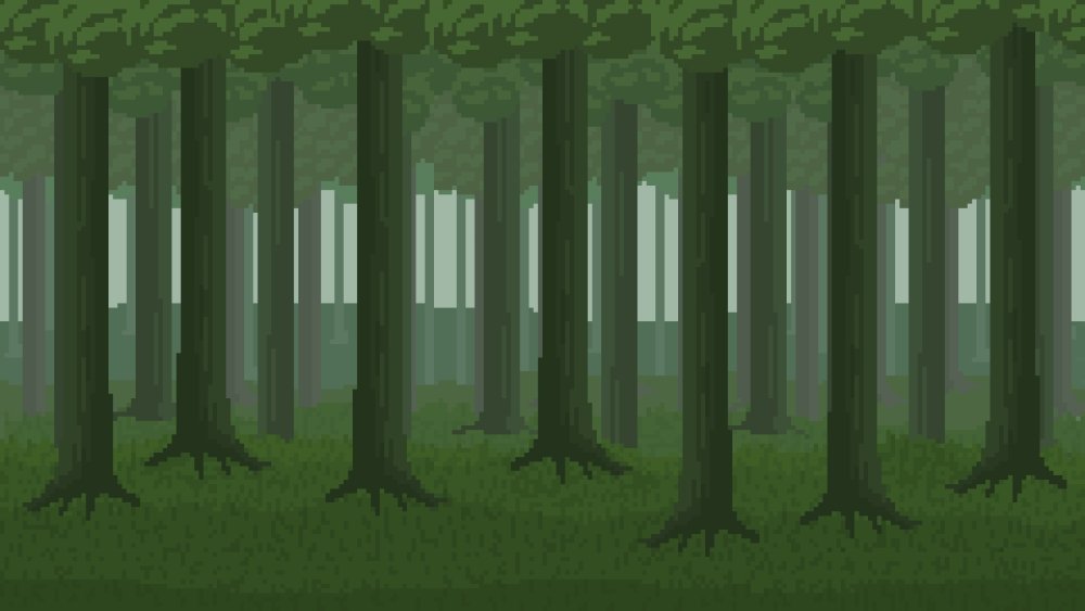 Пиксель арт лес 2д