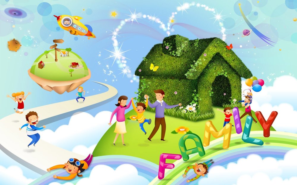 Детские фоны семья