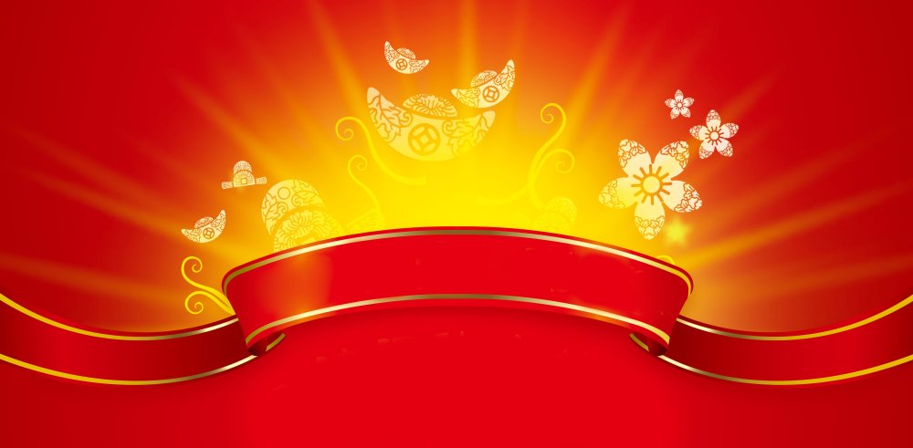 Фон красный с золотом