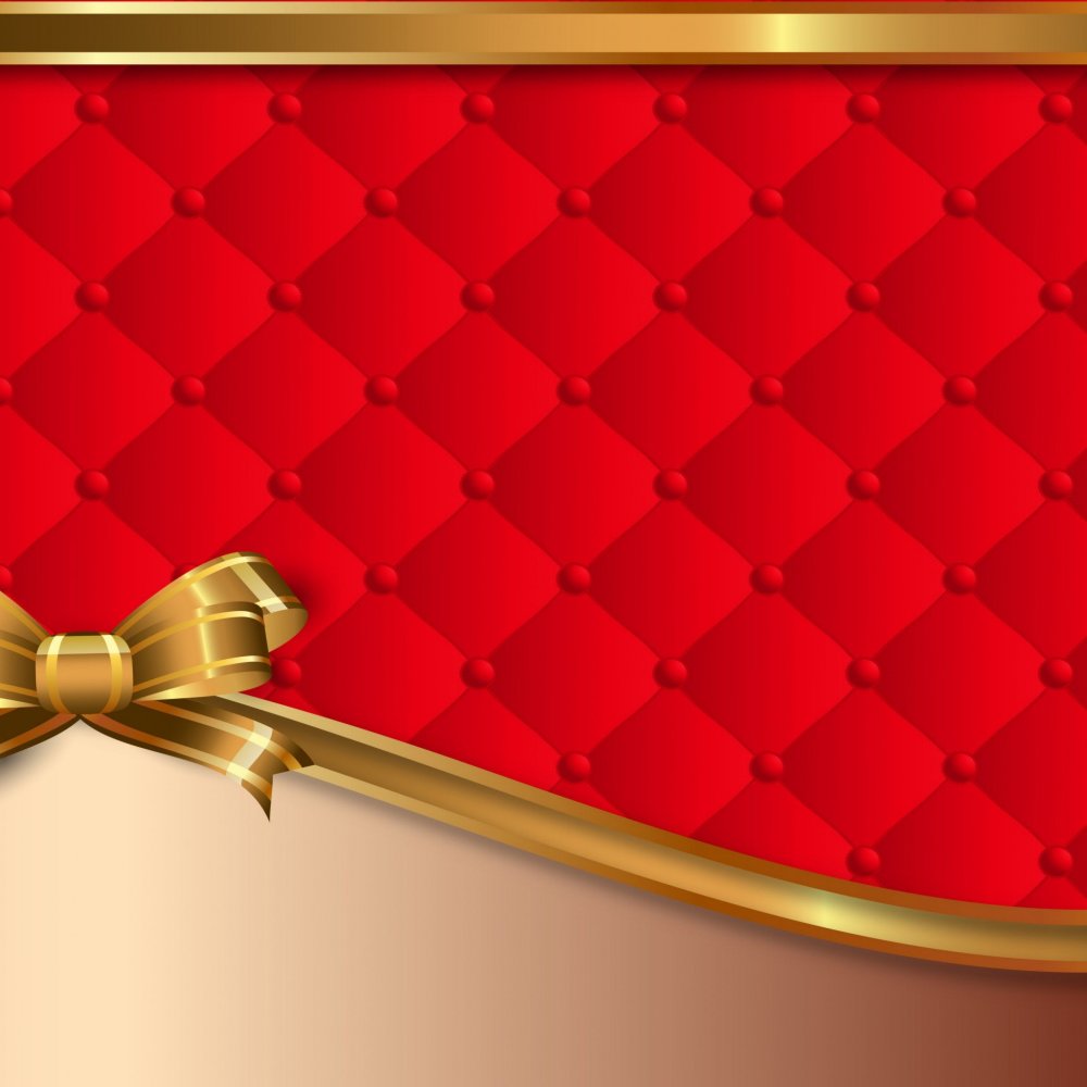 Красный фон с золотой рамкой