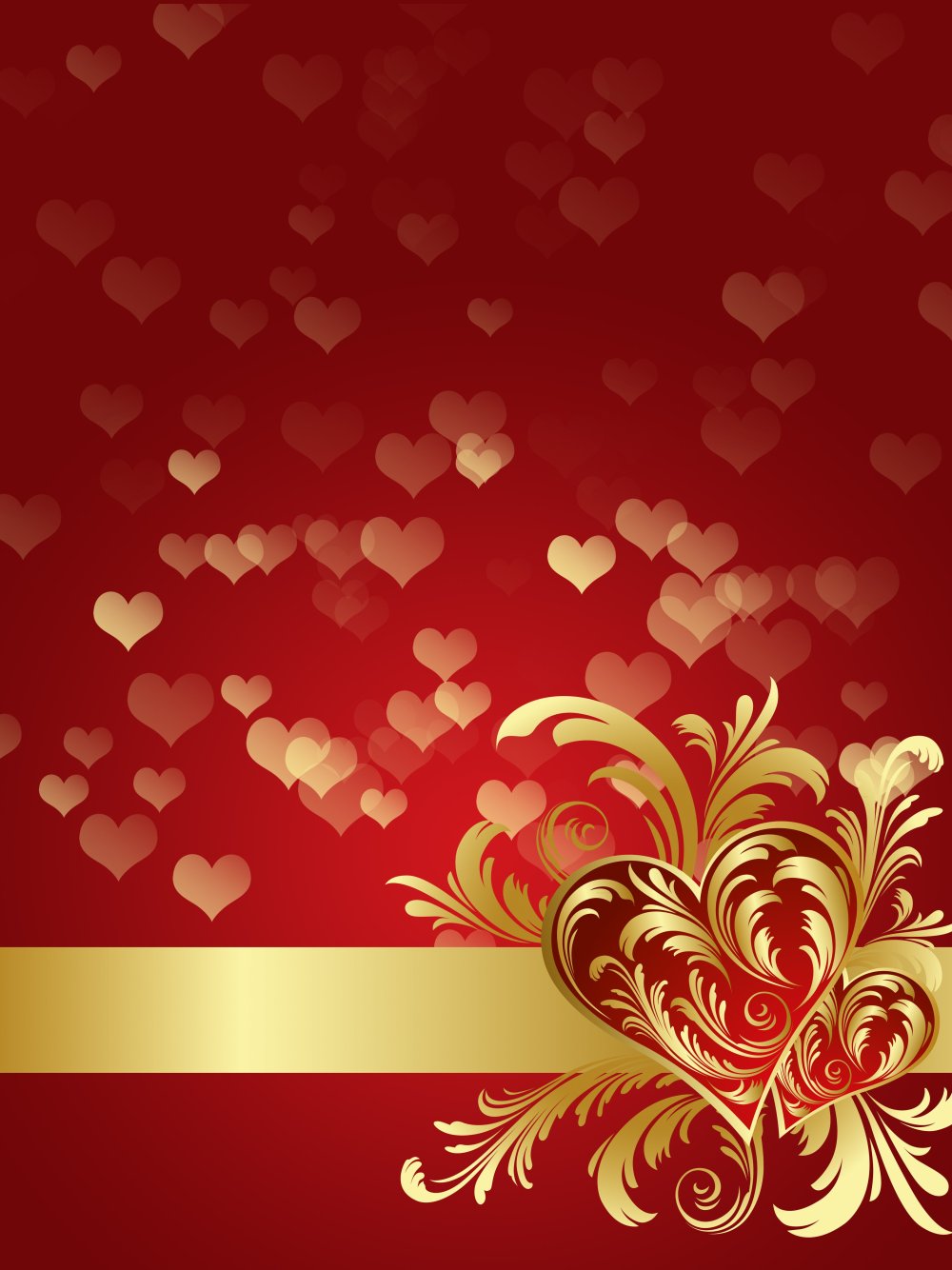 Красный фон с узорами