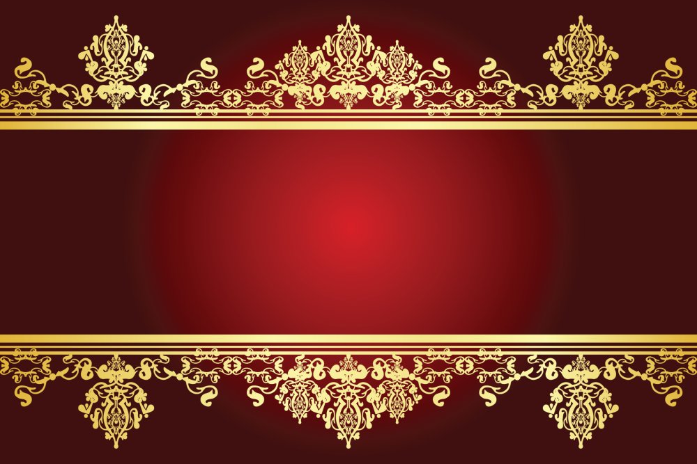 Золотой орнамент на Красном фоне