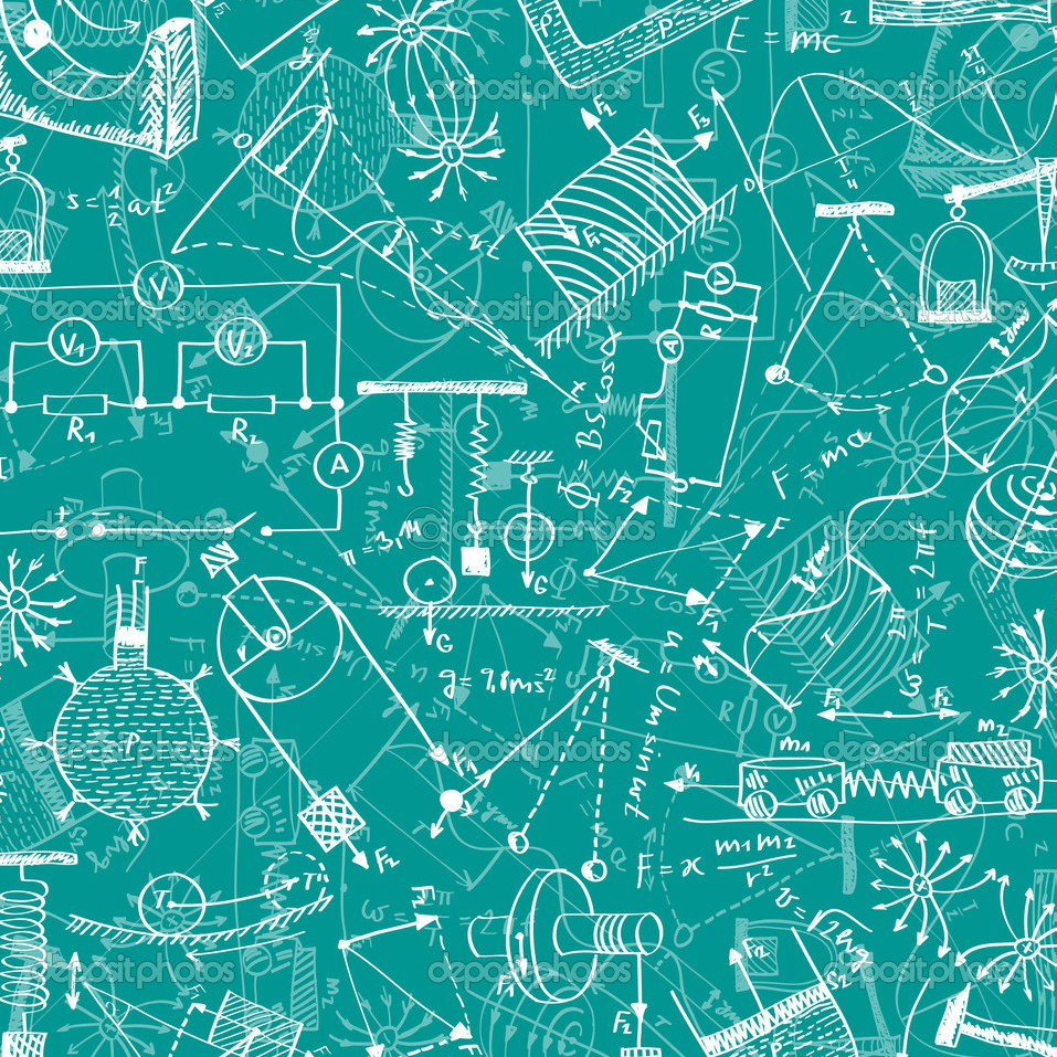 Математический паттерн на белом фоне