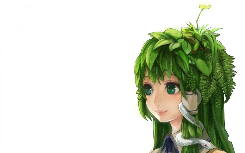 Аниме девочка с зелеными волосами