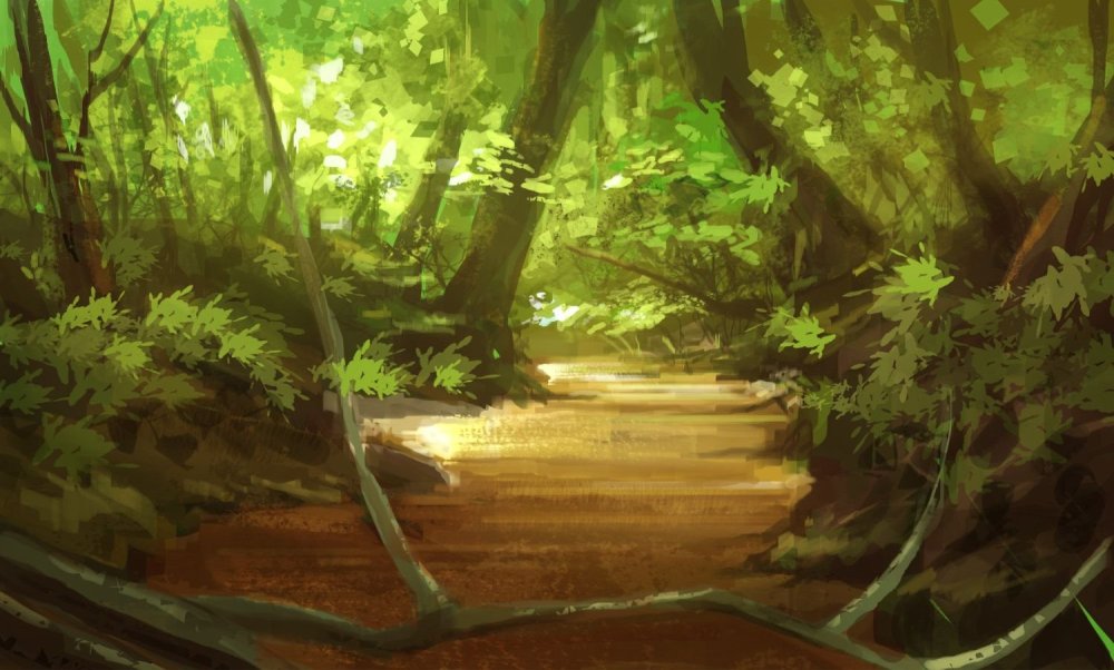 Поляна в джунглях арт