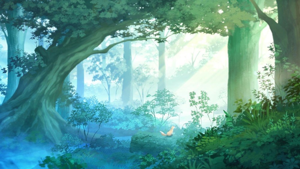 Лес в стиле аниме