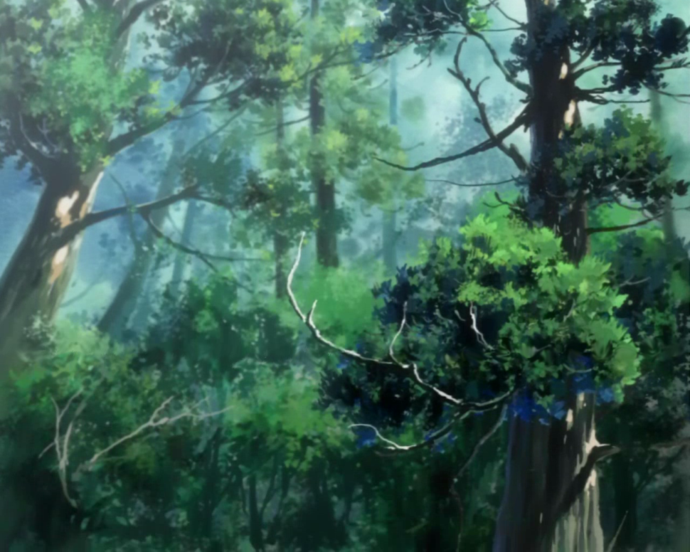 Кусты в лесу арт