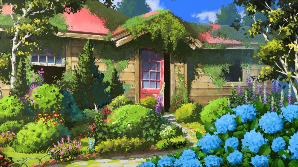 Кусты в лесу арт