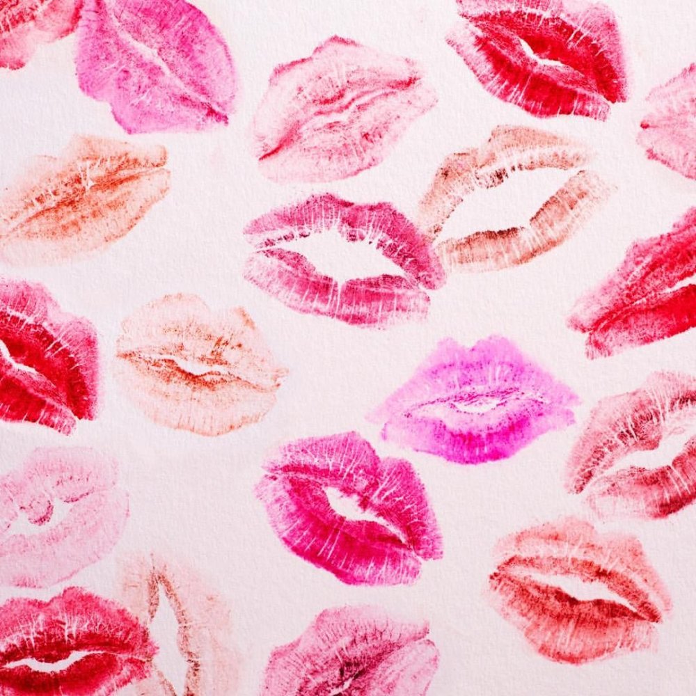 Красивый отпечаток губ