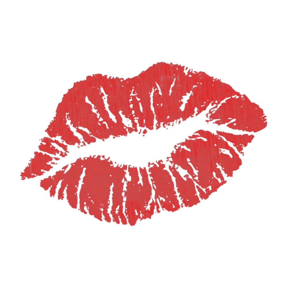 Поцелуй на белом фоне