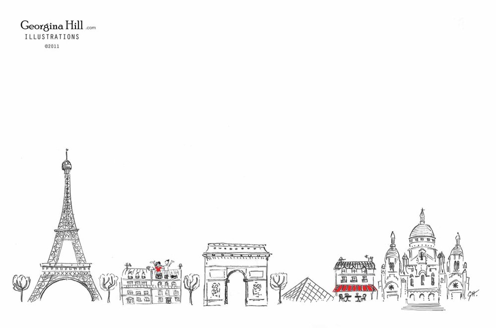 Достопримечательности Парижа карандашом