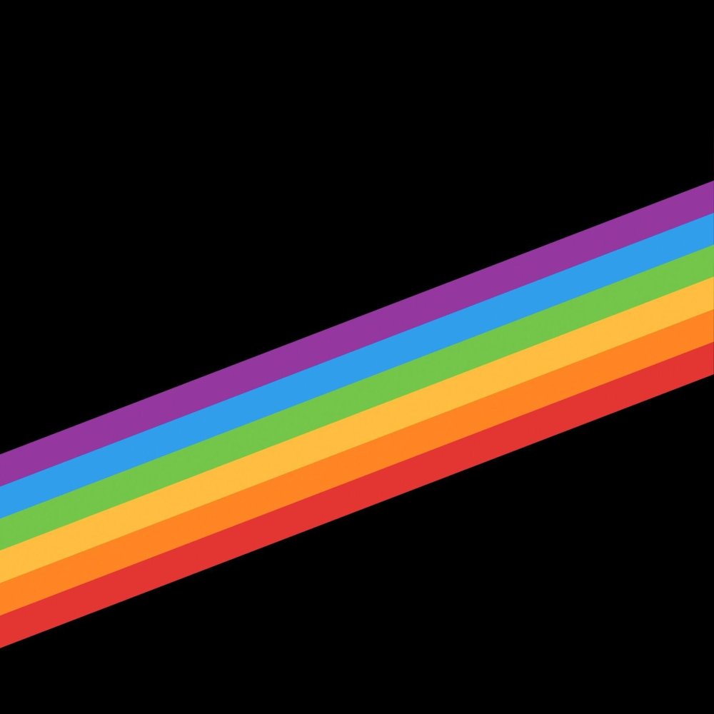 Радуга на темном фоне