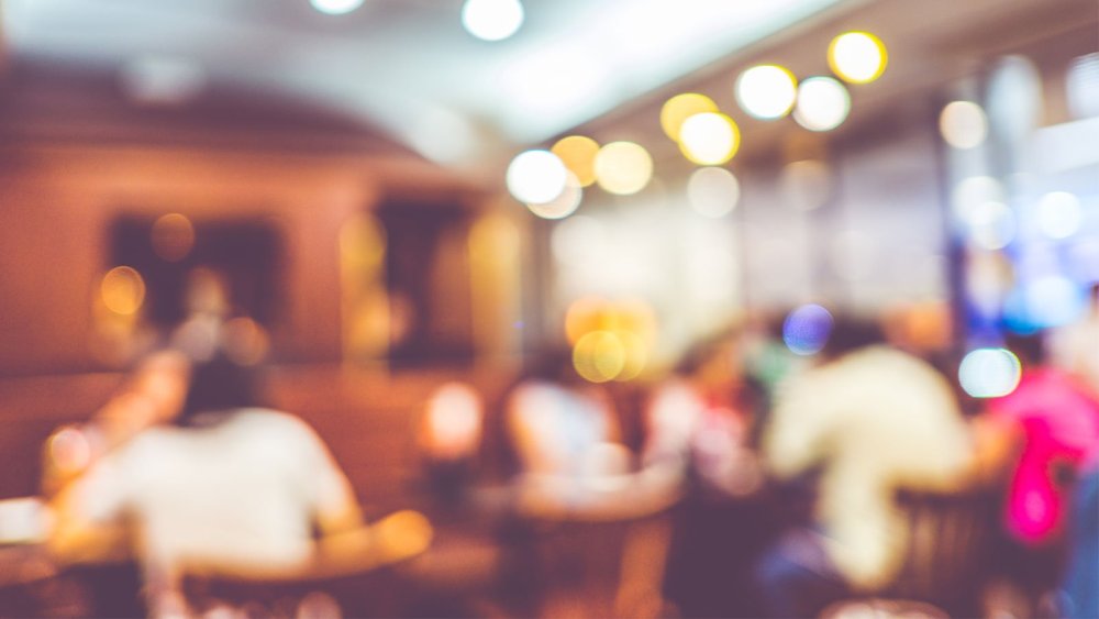 Бар ресторан задний фон размытый