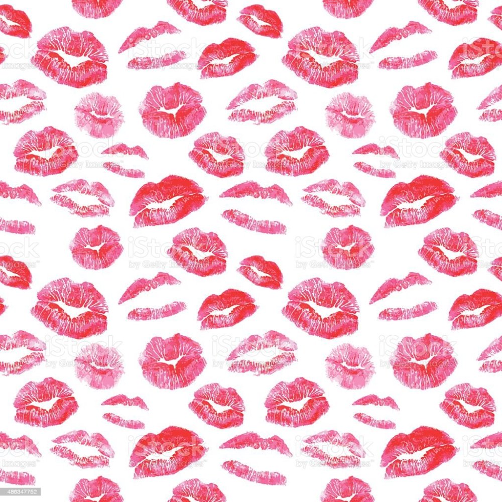 Принт поцелуй