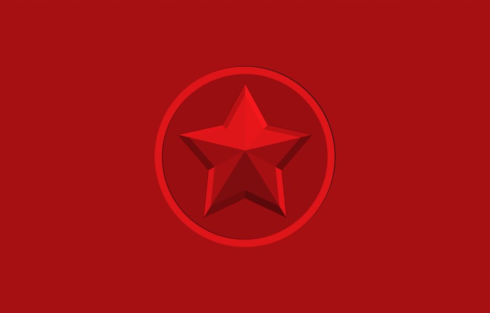 Красная звезда на черном фоне