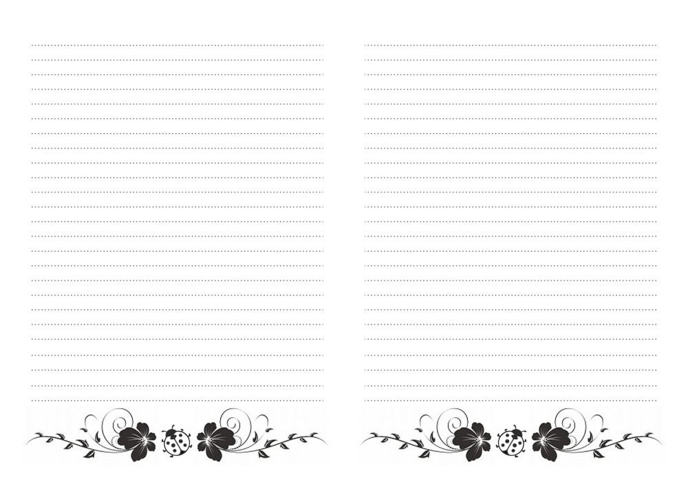 Линованные листы для блокнота