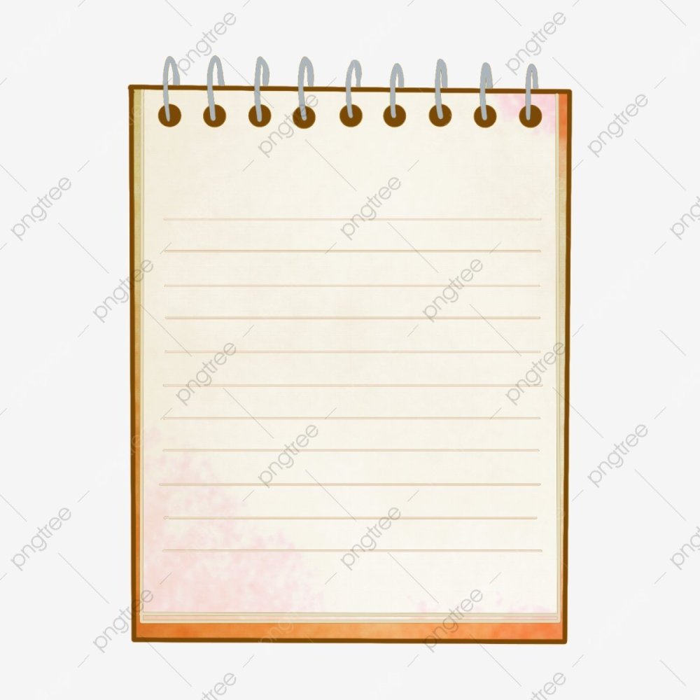 Блокнот на прозрачном фоне