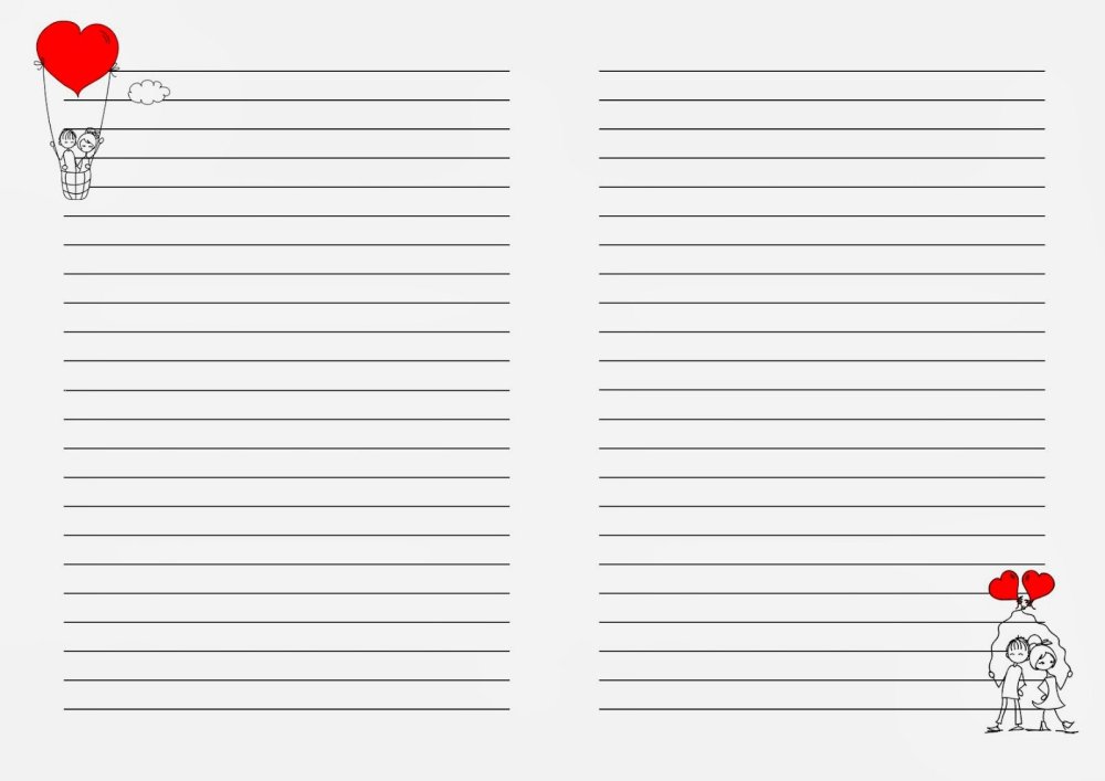 Разлинованные страницы для блокнота