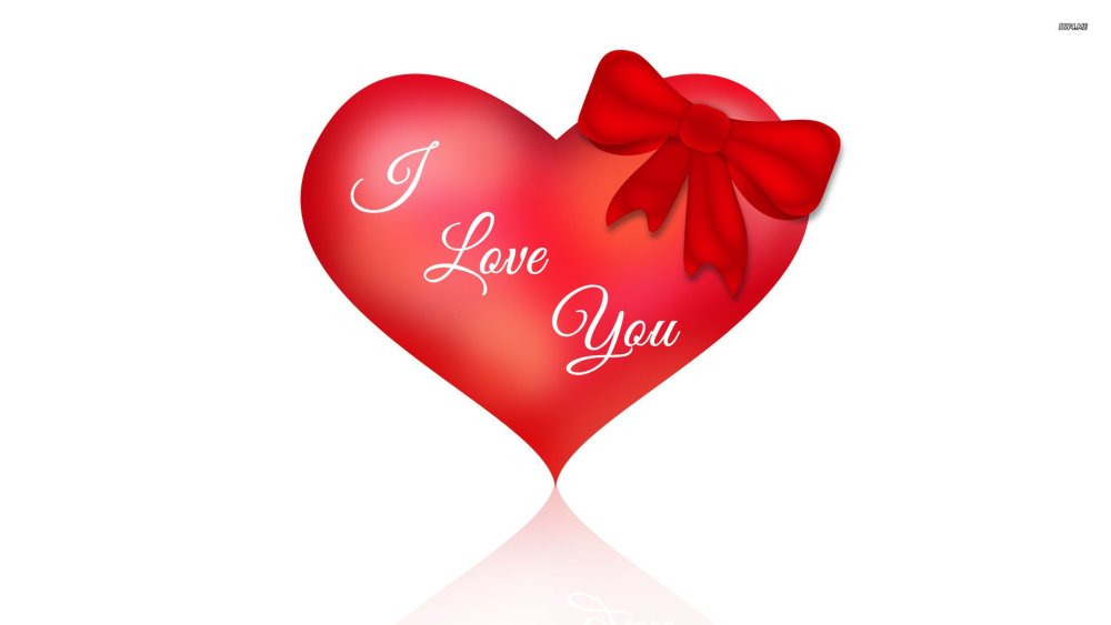 Надпись i Love you на прозрачном фоне