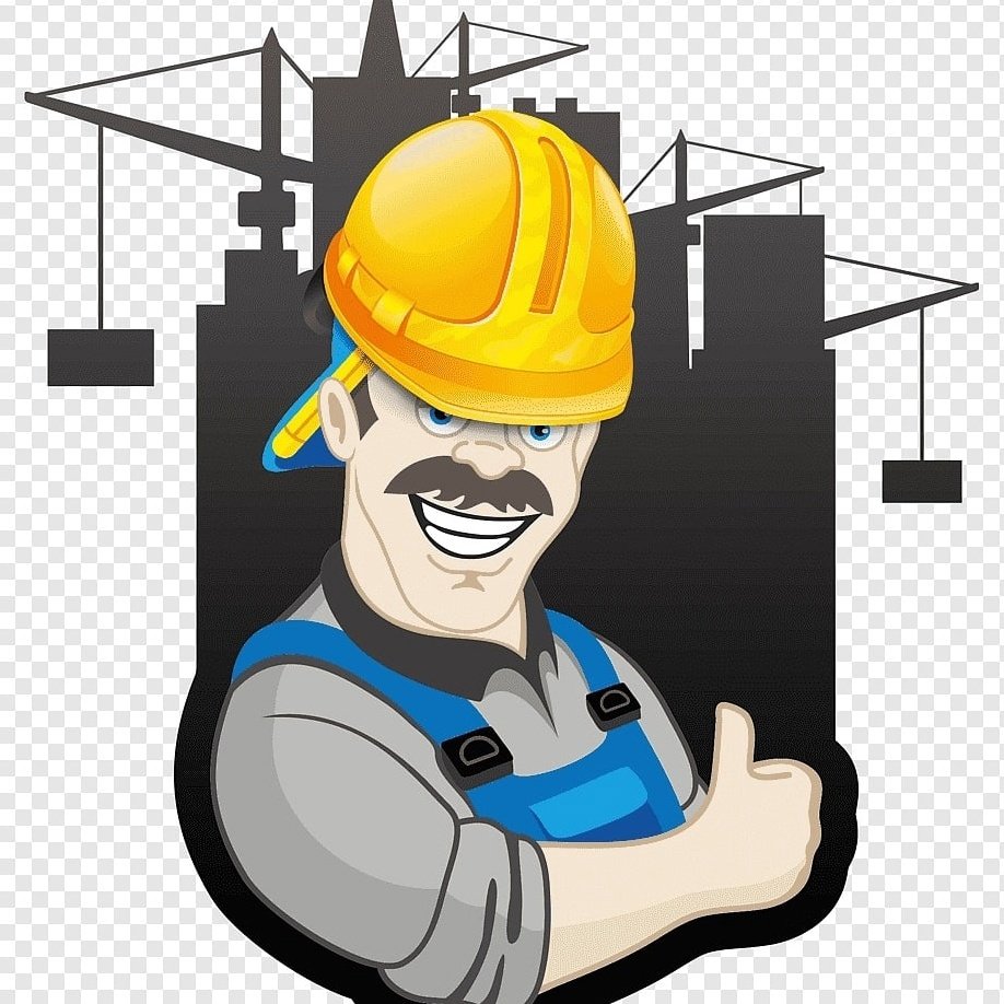 Работник в каске