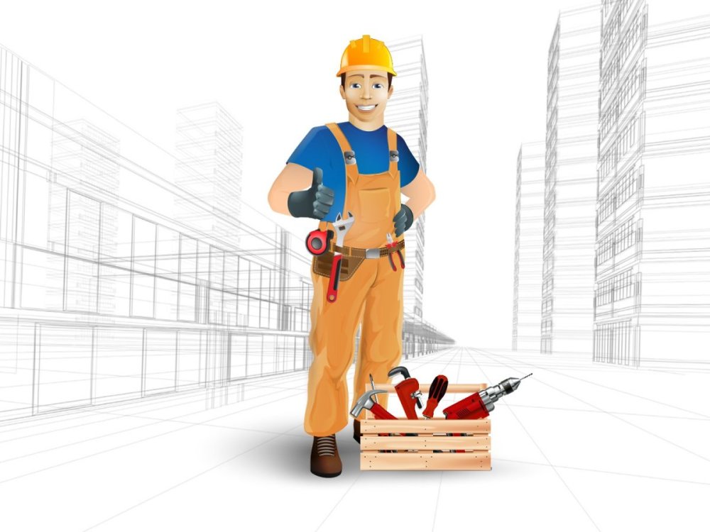 Строитель иллюстрация