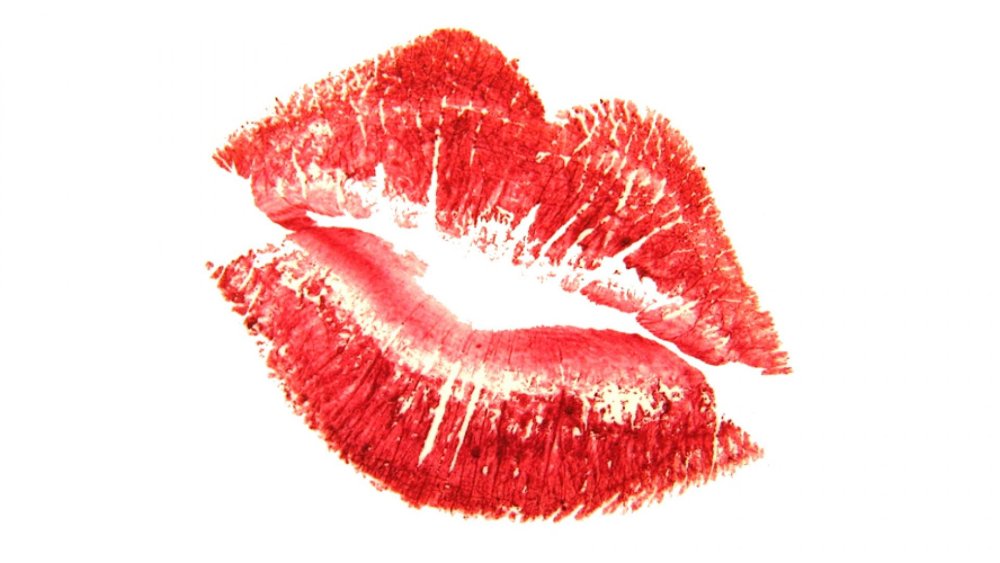 Красивый отпечаток губ