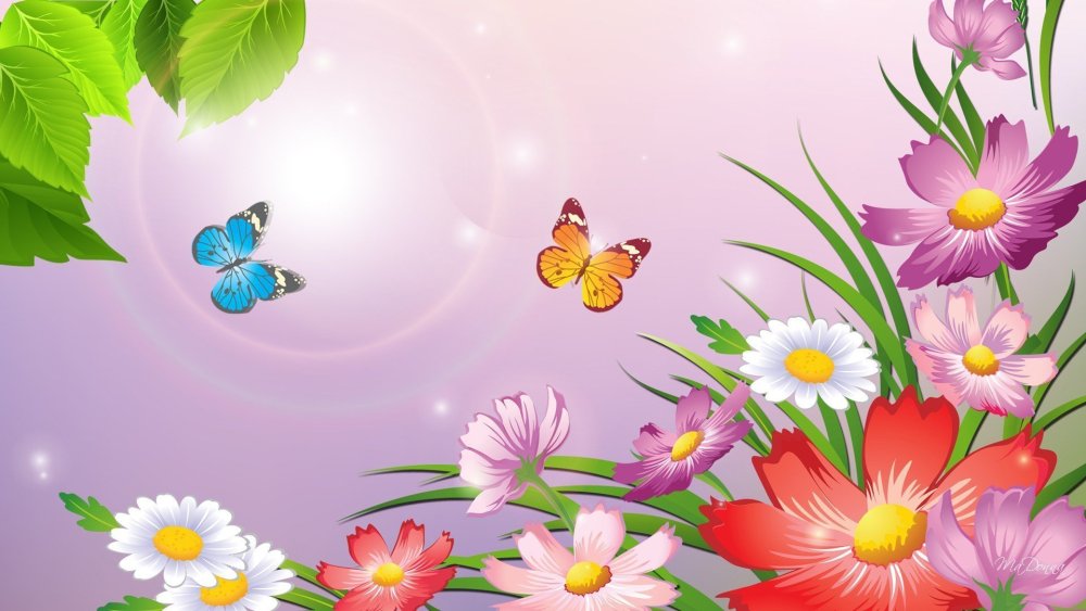 Весенние фоны для детского сада