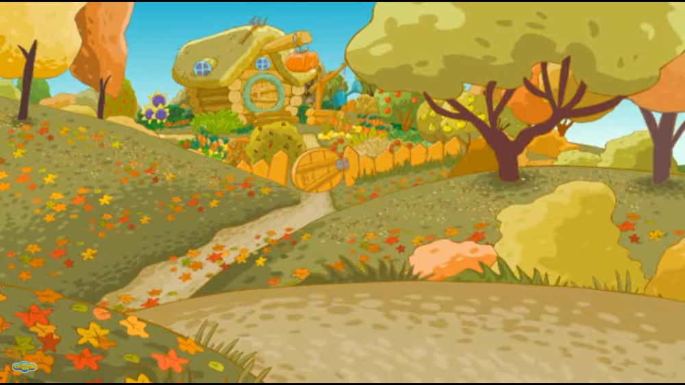 Фон для аппликации Полянка для детей