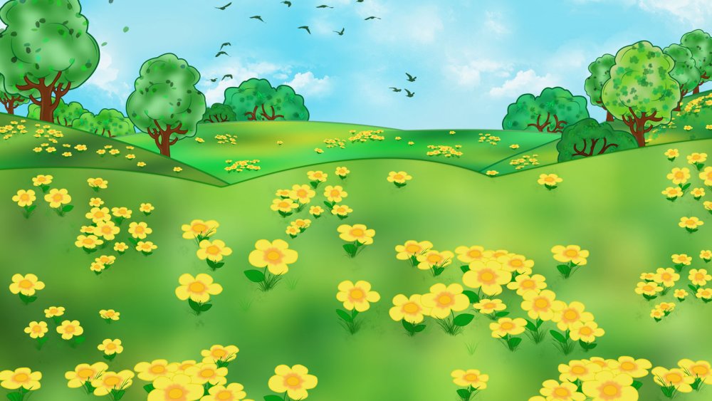 Поляна смешариков фон