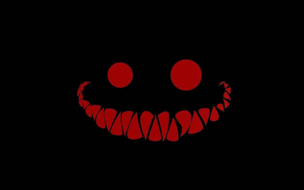 Улыбка на черном фоне