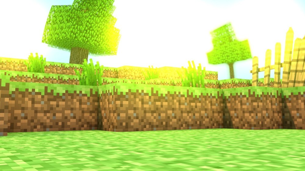 Мультяшный фон в стиле МАЙНКРАФТА
