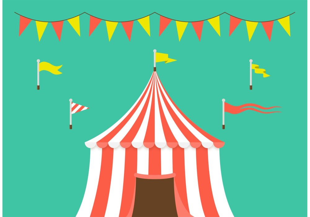 Цирк шатер флажки