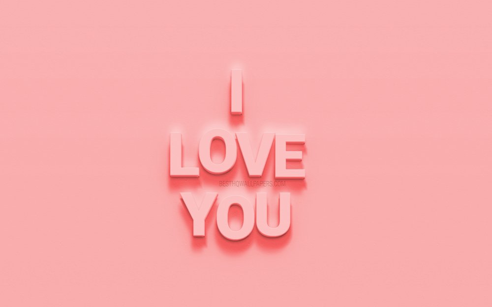 Обои с надписью i love you