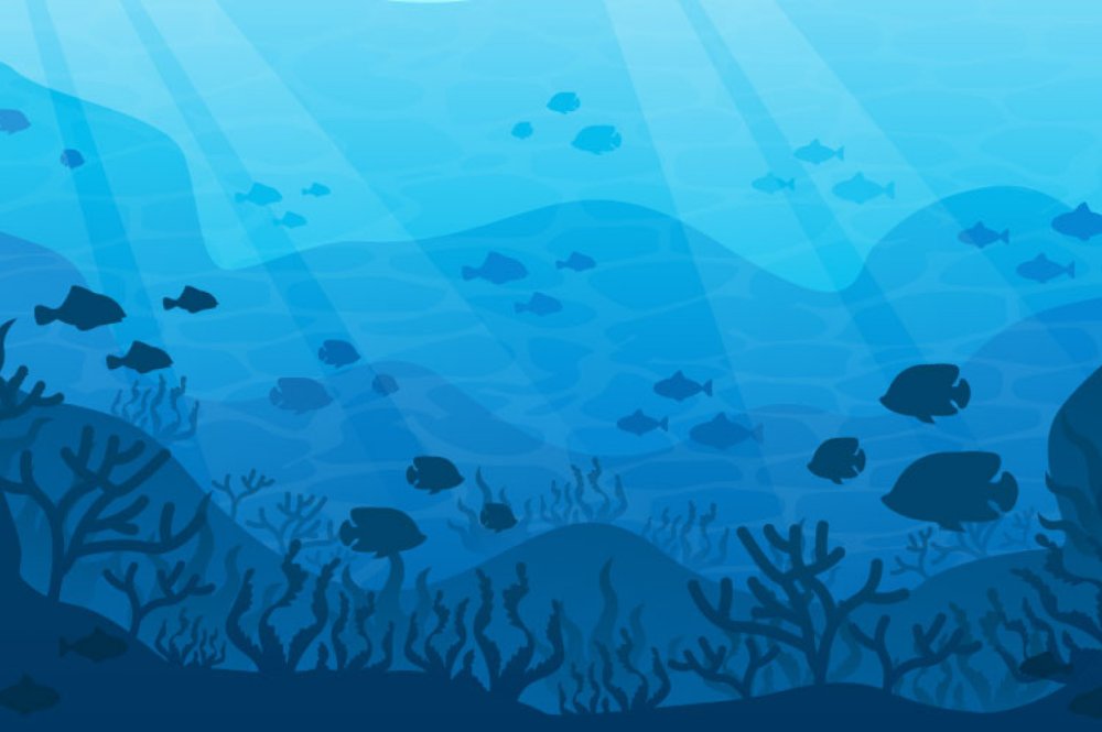 Дно океана вектор