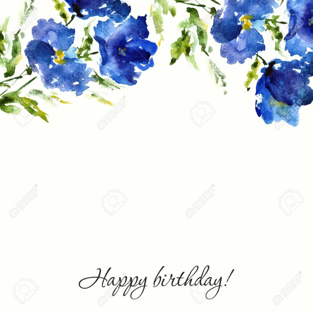 Акварельный цветочный фон