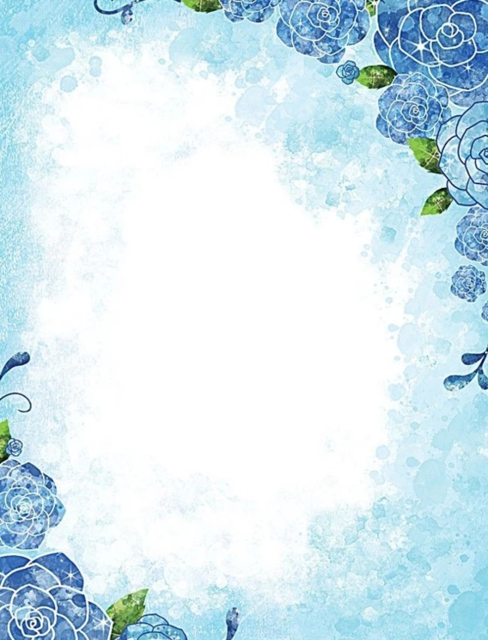 Акварельные цветы для пригласительных