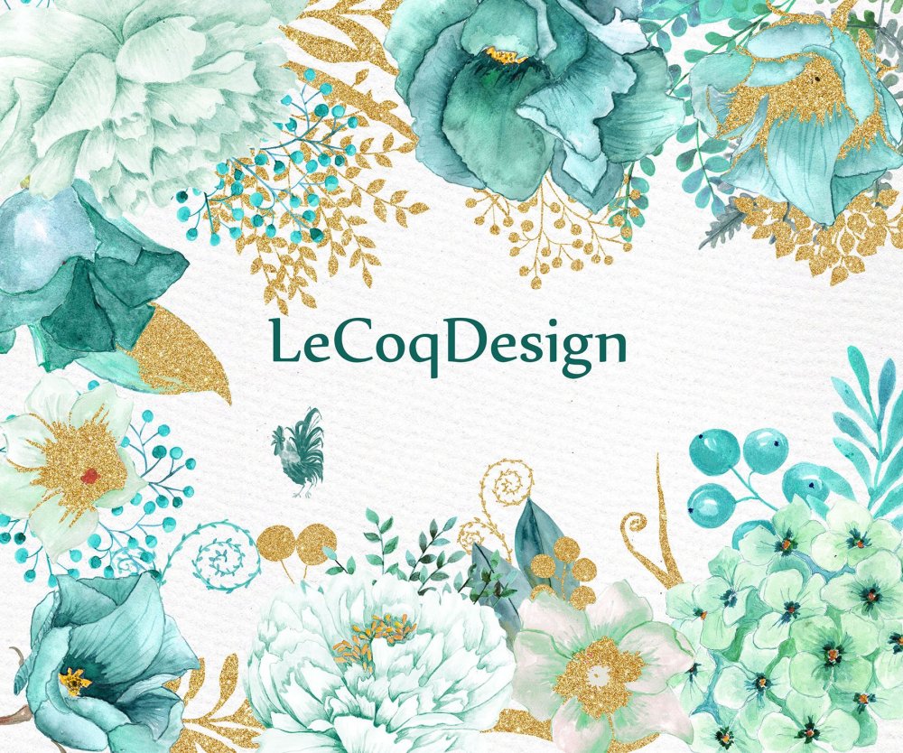 Голубой фон с узорами