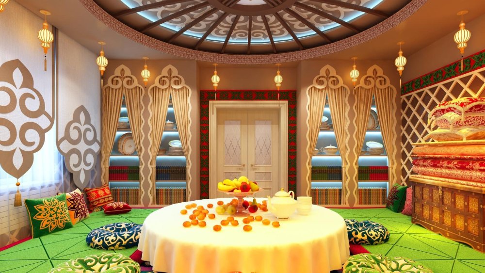 Фон казахский орнамент