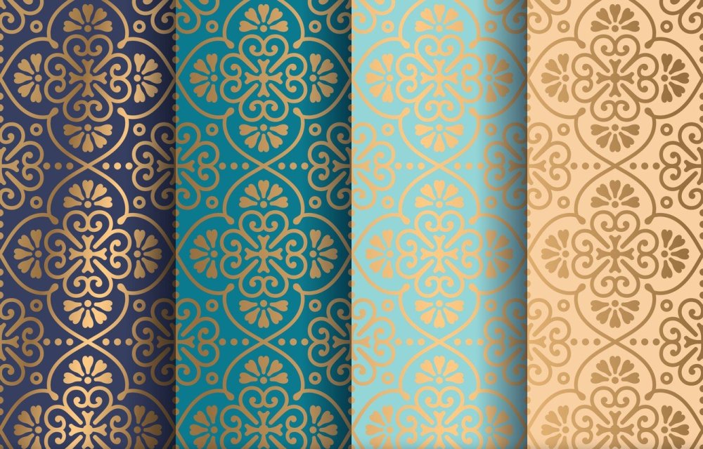 Красный фон с узорами