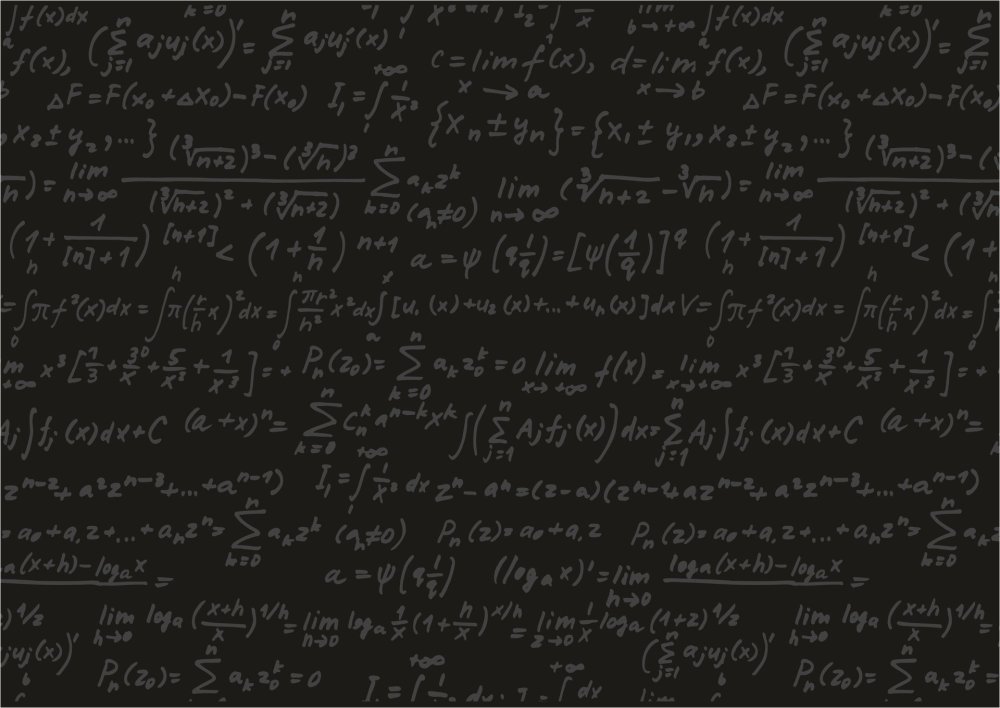 Школьная доска с математическими формулами