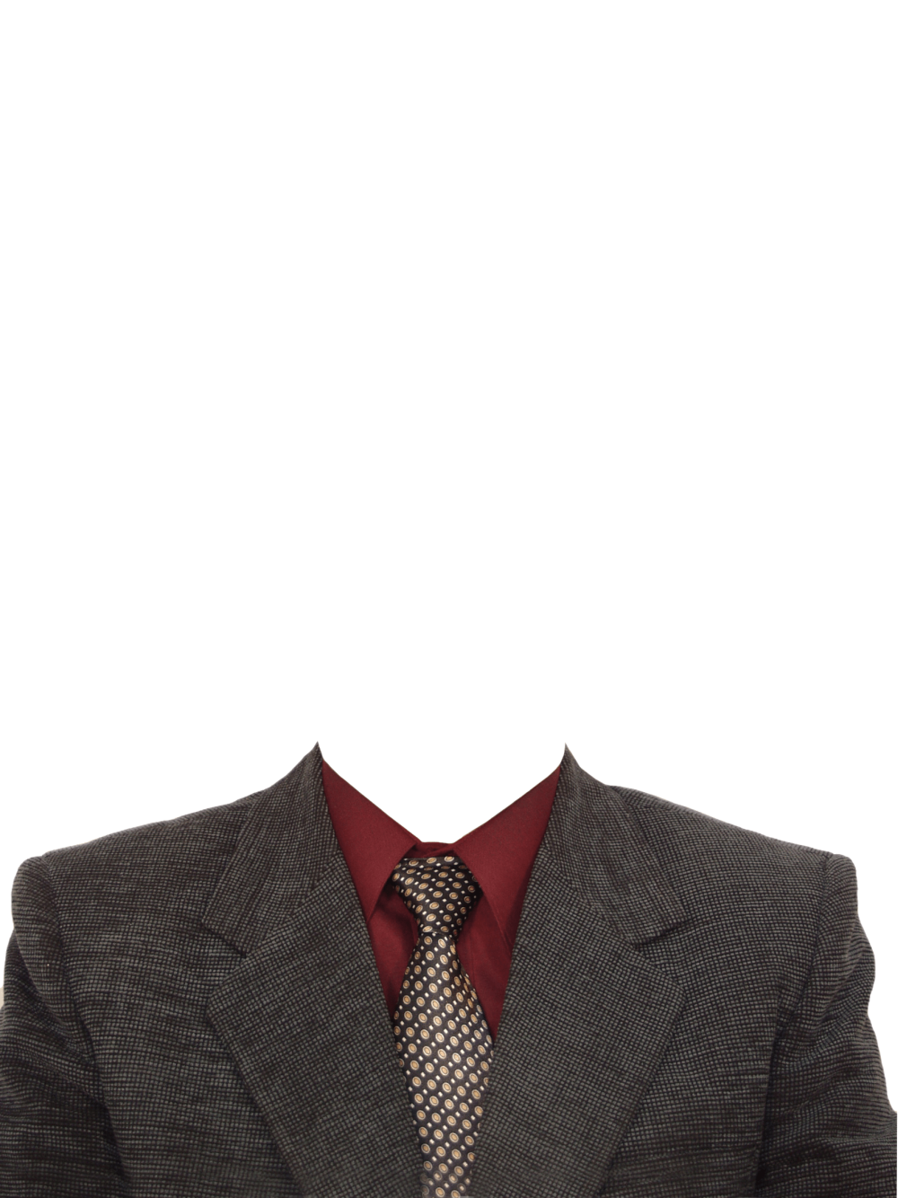 Силуэт пиджака с галстуком