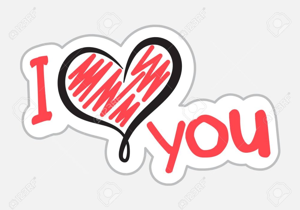 Надпись i Love you