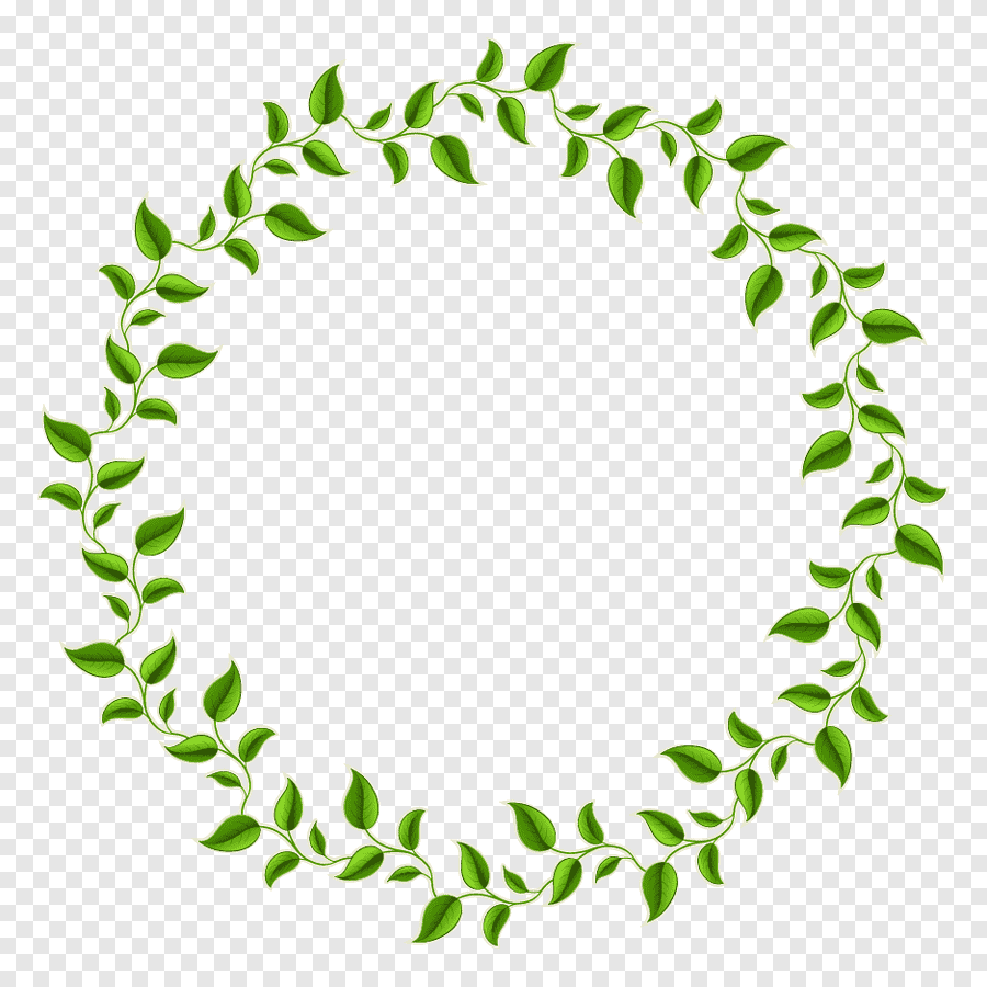 Рамка круглая с листочками