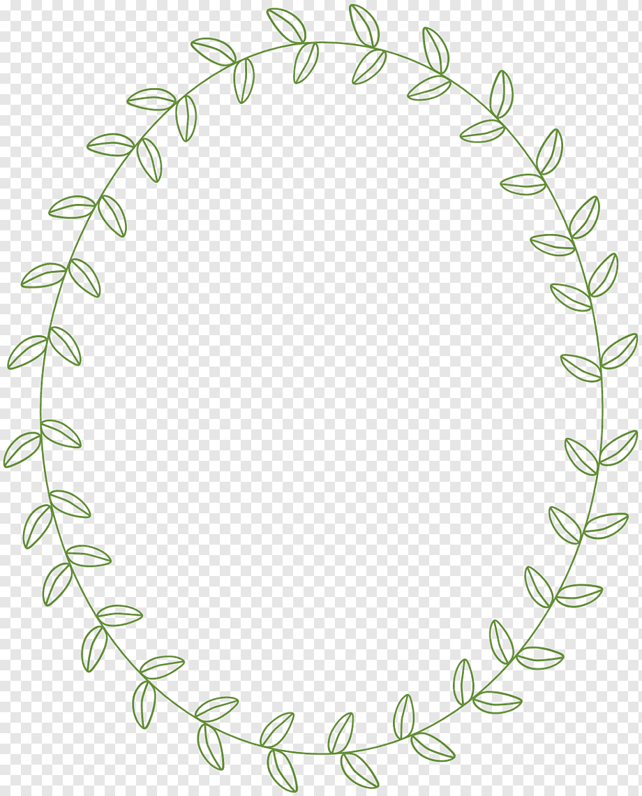 Круг с зелеными листьями