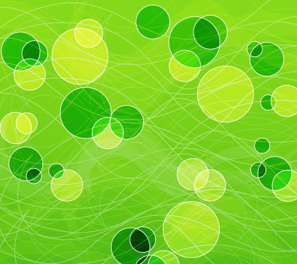 Разноцветные зеленые круги